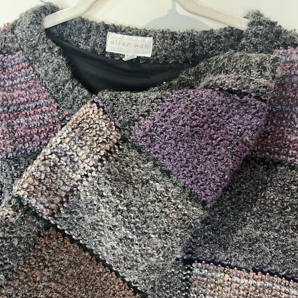 Allen Wah VTG Textured Men's Wool Sweater LTall Lined - Picture 4 of 6